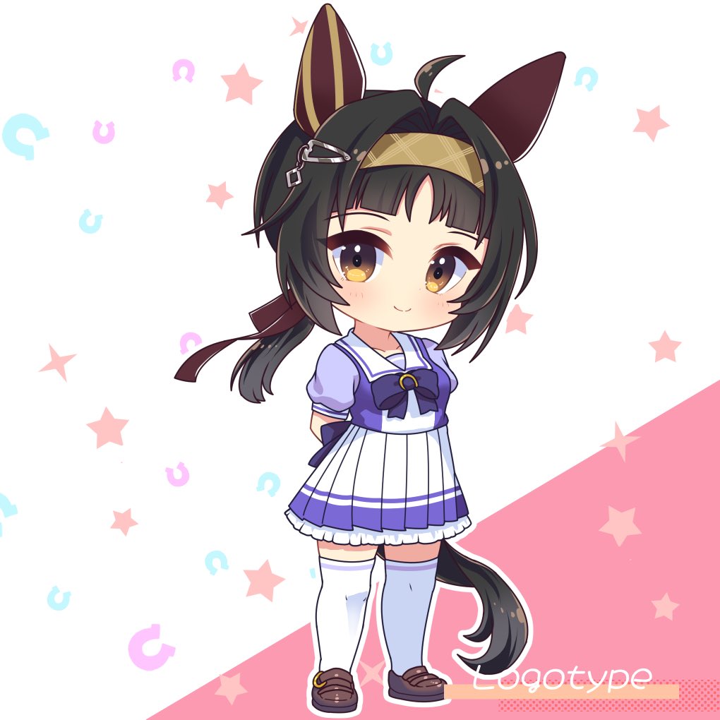 K3maruT's tweet photo. 今日はこのお二方。
ヴィクトワールピサとロゴタイプ！🥰
やはり女の子は描いてて楽しい✨
 #ウマ娘プリティーダービー
 #ちびキャラ  #デフォルメイラスト
 #ヴィクトワールピサ  #ロゴタイプ https://t.co/uXlUI6XGSK