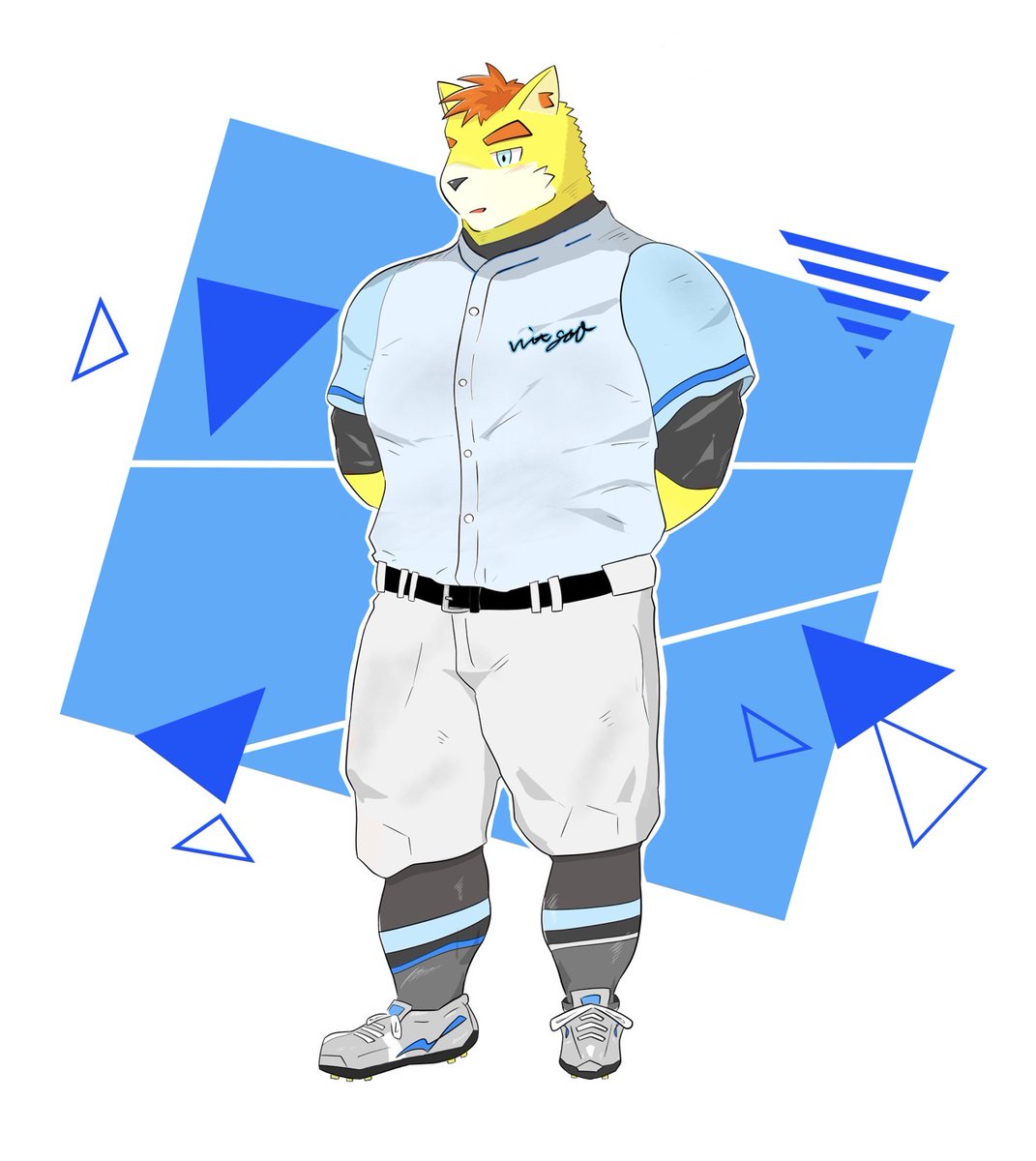 Vit_gao's tweet photo. 【完成】びたがお野球フォルム
（やったことありません😽⚾️） https://t.co/TFTBT49D04