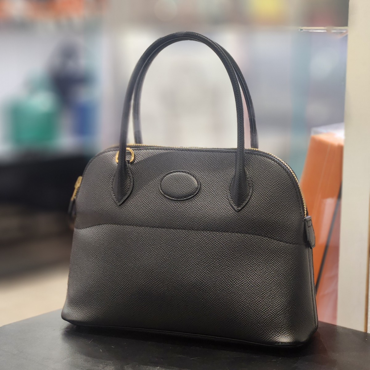 専用です。中古エルメスボリート27エプソン革バック　黒シルバー金具　z刻印 HERMES - 専用です。中古エルメスボリート27エプソン革バック 黒