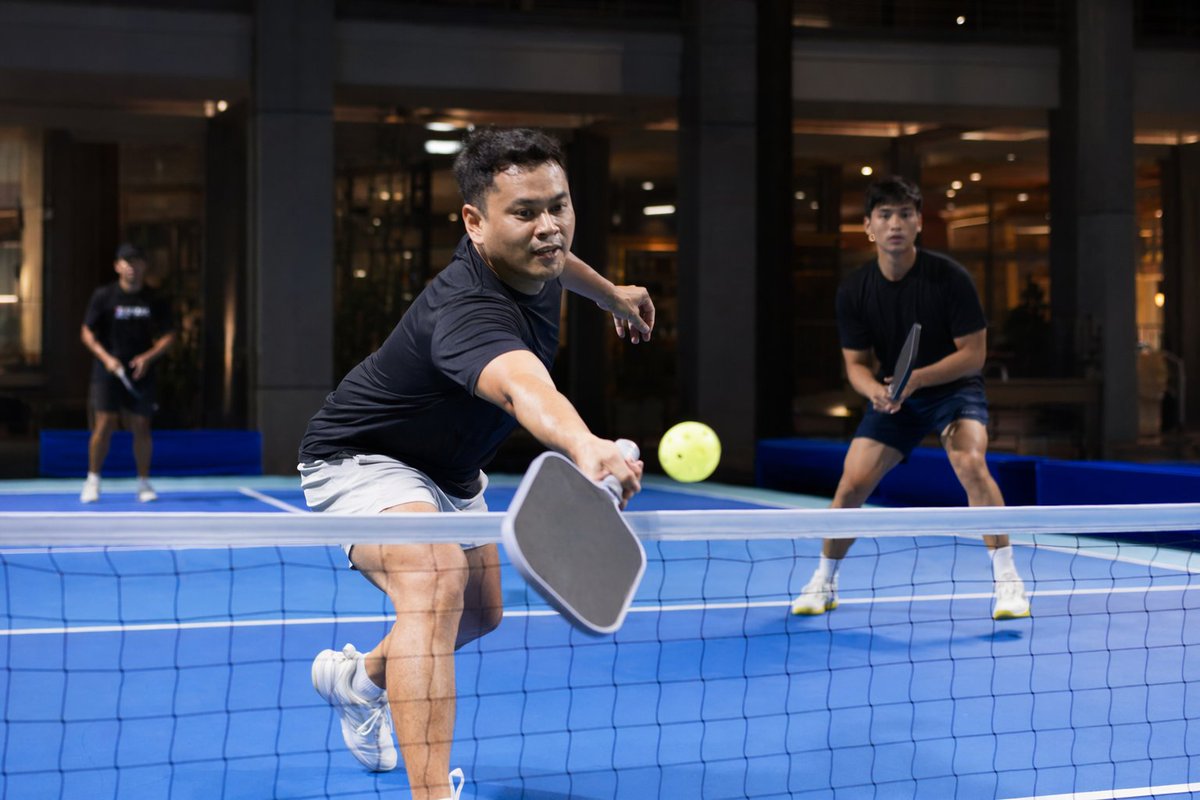 AsiaPickleball's tweet image. Pickleball just moved into the workday. SM added 6 permanent courts at Four E-Com Center, bringing its network to 61 court locations across 25 properties. Office workers can now play before work, at lunch, or after shift. #Pickleball