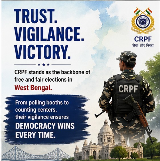 DeshHamara2's tweet image. From area domination patrols to booth security, CRPF’s presence builds trust among voters in West Bengal.

#CRPF_For_Peaceful_Elections #CRPF #electionresult2026 #HimantaBulldozedCongress पश्चिम बंगाल #VoteCounting
