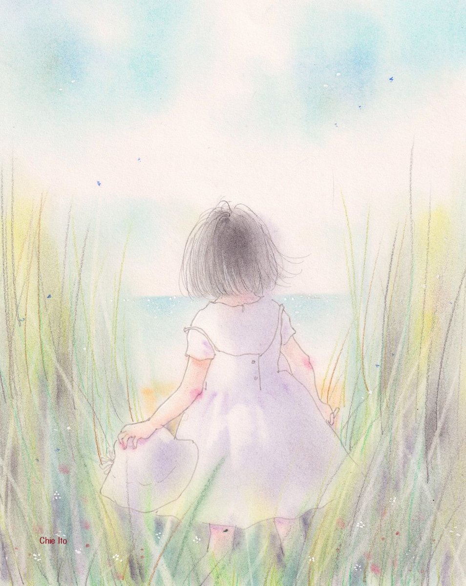 『光の出口』

風の道の先で
光の出口を見つけたこと
あの子にも
教えてあげなくちゃ

#アナログ画　#パステル画　#art #illust