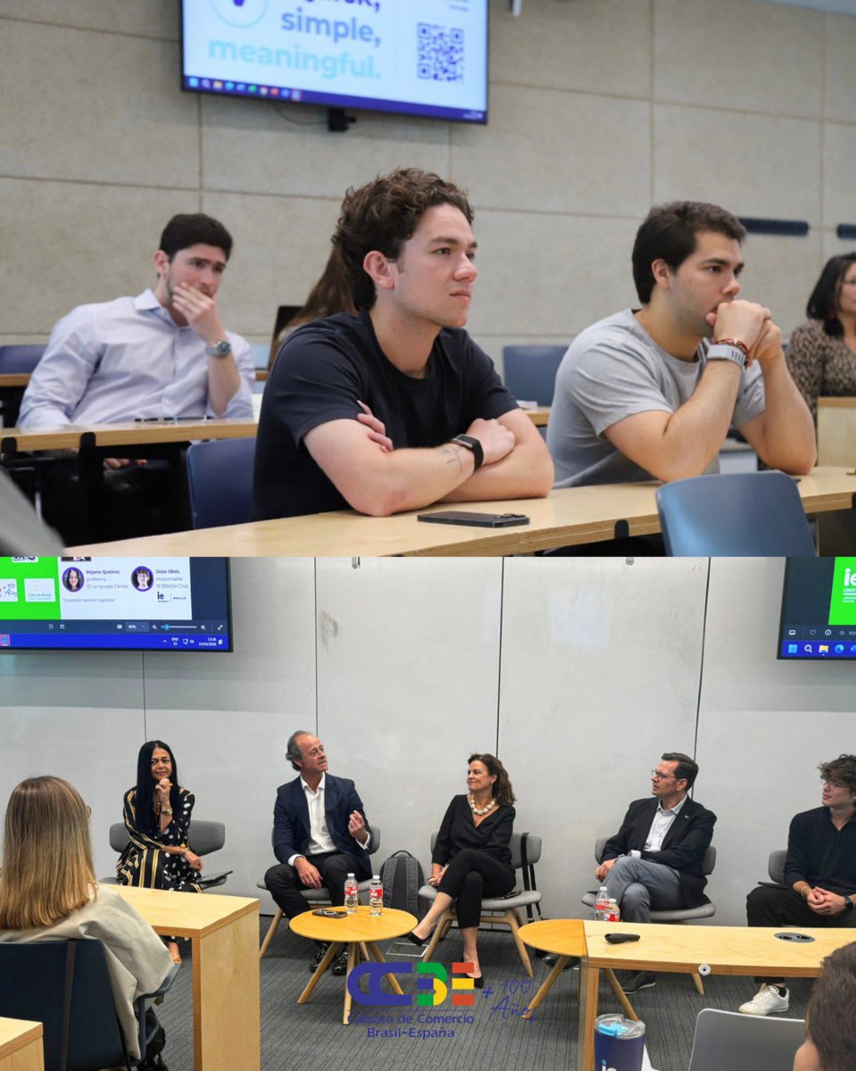 CamaraBr_Esp's tweet image. La Cámara de Comercio Brasil–España (CCBE) participó en una mesa redonda en IE Business School sobre oportunidades entre Brasil y España. Un espacio clave para compartir experiencia, entender culturas y fomentar talento global. 🌍
#Brasil #España #CCBE #Talento
