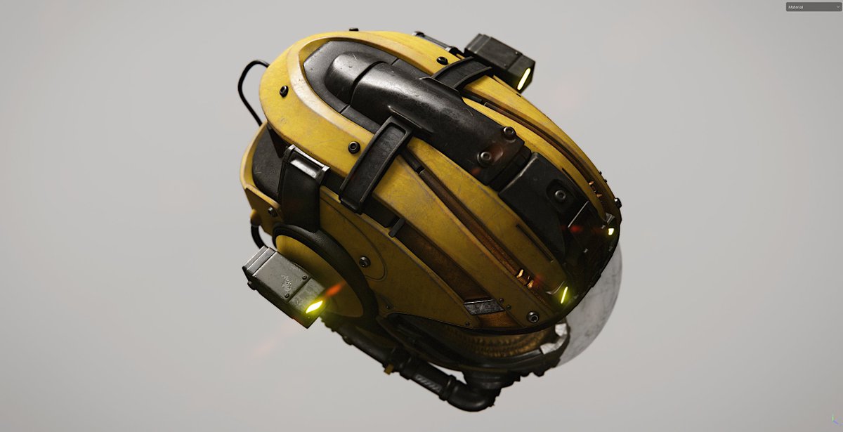 yaliili's tweet image. Helmet texturing.
Followed a tutorial by J Hill [@artofjhill].
3D model by J Hill.
Texturing by Substance Painter.
Rendering by Blender (Cycles - images, Eevee - video)
And a few screenshots from Substance Painter.
Postprocessing - DaVinci Resolve.

#3d #b3d #SubstancePainter