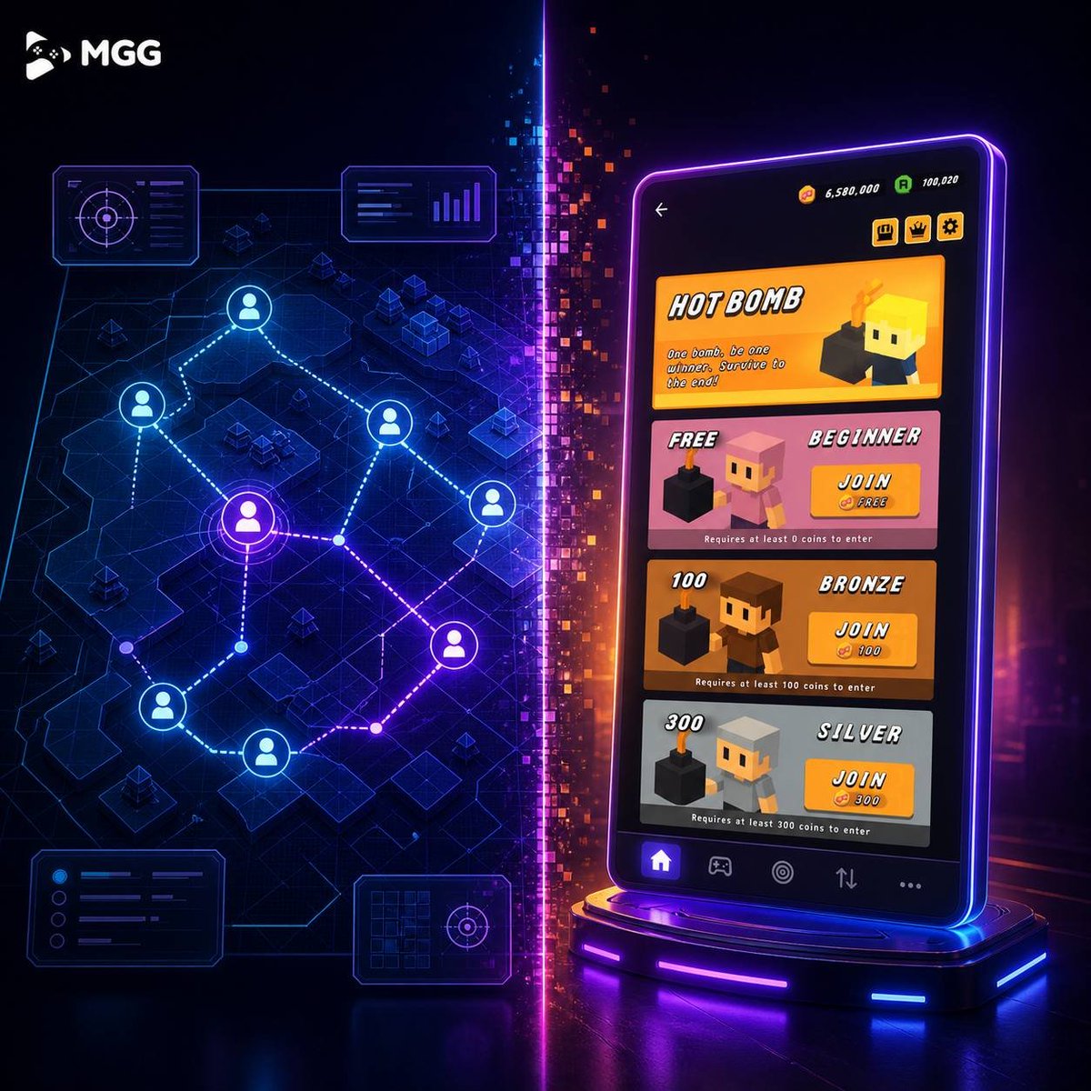 MimboNode's tweet photo. Last of Blast isn't just about explosions; it's pure squad strategy. 

Are you holding the frontline or flanking?

Assemble your 8-player squad and dominate the Arena today: https://t.co/UoS9yFOWLI

#GameFi #Web3Gaming #MGG #MGGARENA  $MGG https://t.co/iXGeW2DCFs