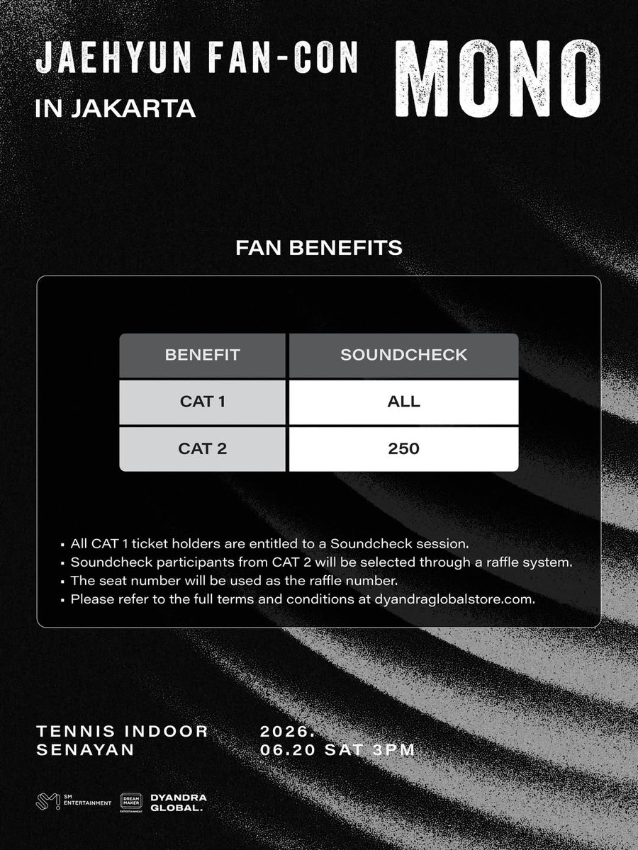 [HELP RT]
OPEN JASTIP JAEHYUN FANCON MONO in JAKARTA

Slotnya terbatas, cuma 10 tix aja~

✨ 100% Trusted
📲 Bisa cek proof di IG: @clubnunna

Kalau tertarik atau mau tanya-tanya dulu juga boleh banget 🥺
📩 DM yaa!

#nct127 #NCTZENS #jaehyun