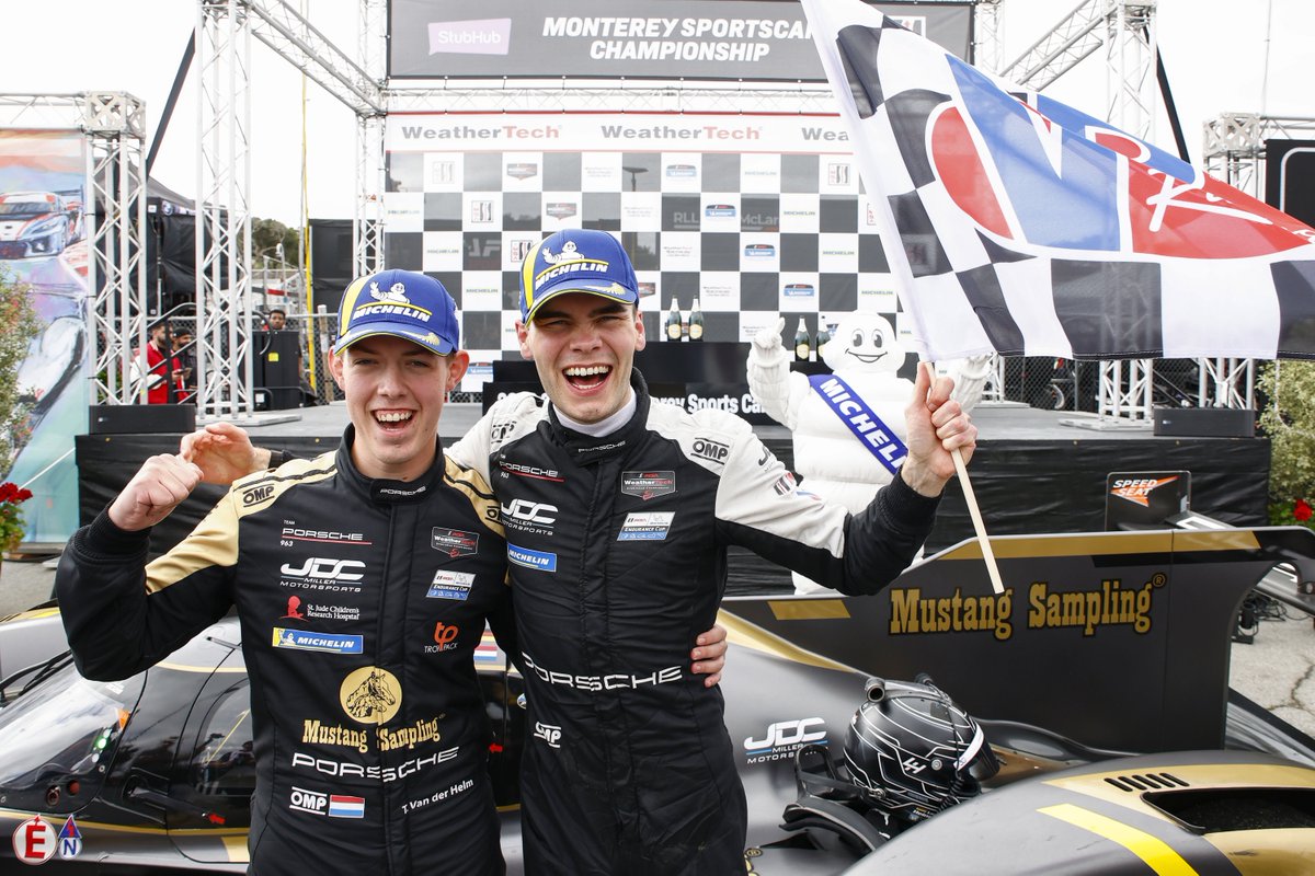 PorscheNewsroom's tweet image. The American customer team JDC-Miller MotorSports won the IMSA race at Laguna Seca. At the wheel of the No. 5 #Porsche 963, factory driver Laurin Heinrich from Germany and Tijmen van der Helm from the Netherlands celebrated a surprise victory. More: porsche.click/3QEbi03