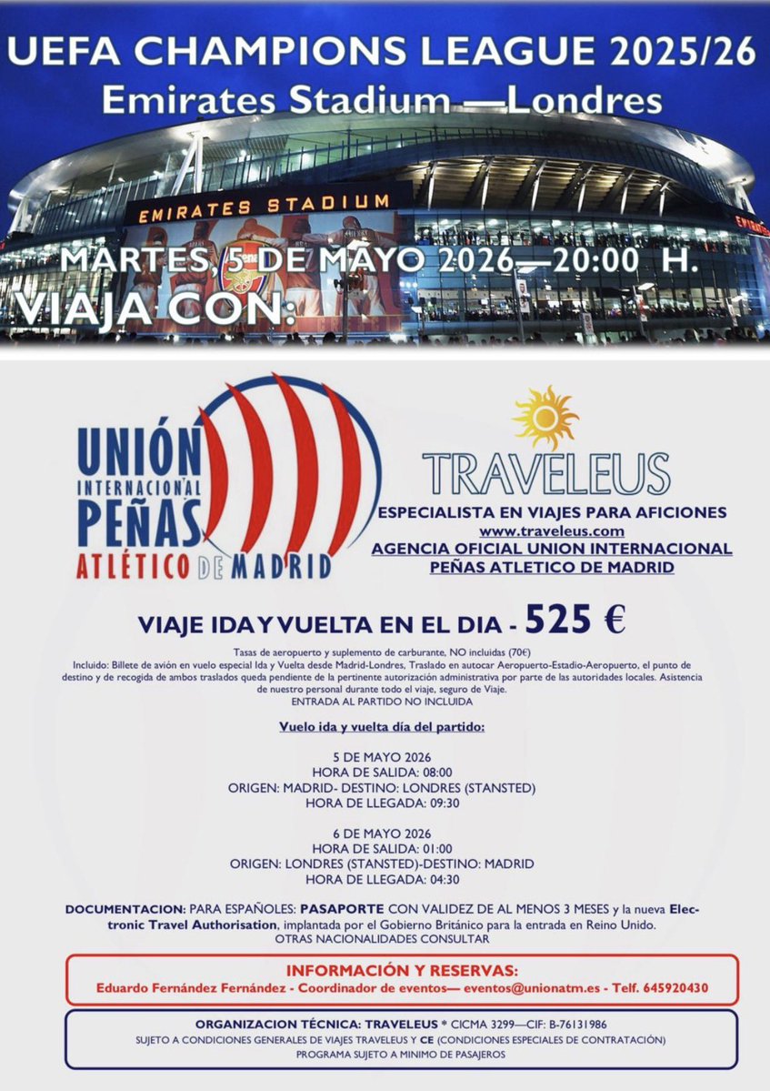Unión Internacional de Peñas Atlético de Madrid tweet media