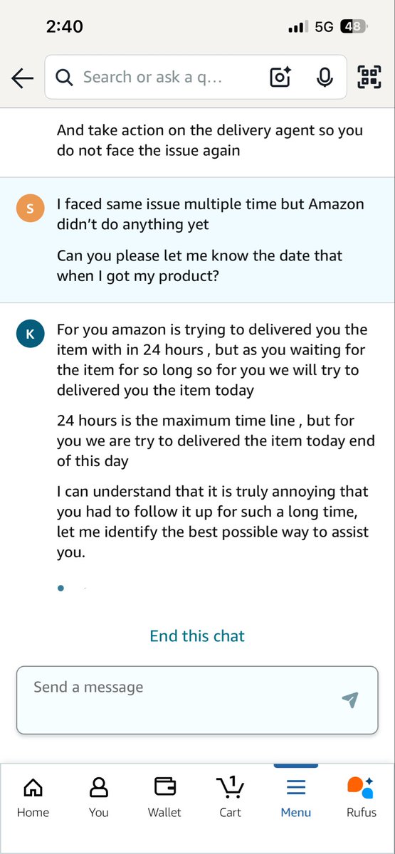 somendra1992's tweet photo. This is routine of @amazonIN delivery agent that they are making fake delivery attempt and not receiving call. I raise concern to Amazon customer care before act is done but they do nothing. Still no response
@AmazonHelp @amazon @jagograhakjago @khurpenchh @aajtak @TheLallantop https://t.co/OHPIQ7lIny