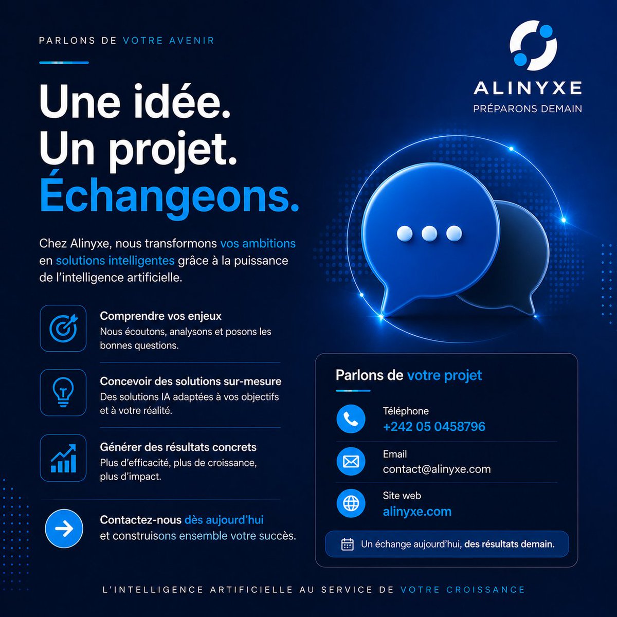 alinyxe_'s tweet image. 📩 Discutons de votre entreprise.
Une simple conversation peut transformer votre performance.
#Contact #IA #Business #Stratégie #Alinyxe