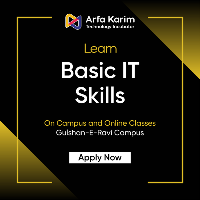 ArfaKarim_Tech's tweet photo. 𝐀𝐊𝐓𝐈! Arfa Karim Technology Incubator brings you the essential foundation for the digital age, Basic IT Skills. 

AKTI:https://t.co/wsQk4oD6Wo
0321-1119651
#ArfaKarimTechnologyIncubator #AKTI #BasicITSkills #ComputerBasics #GulshanERaviCampus #LearnIT #DigitalLiteracyPakistan https://t.co/WlFbySEXGo