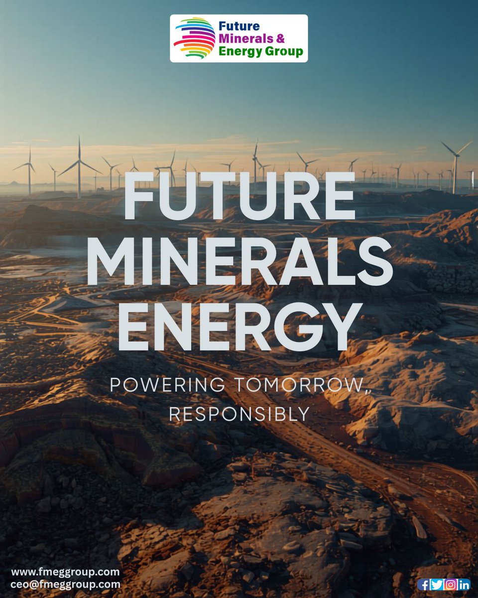 fmeginvestments's tweet image. FMEG Investment: Powering the future through sustainable minerals and energy solutions. Join us in shaping tomorrow's resources today.

#FMEGInvestment #FutureMinerals #EnergyInnovation