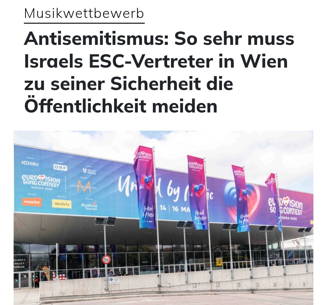 OliverSKBerlin's tweet photo. Ist das eine finstere Entwicklung in Europa. Der israelische #ESC-Teilnehmer und Singer und Songwriter Noam #Bettan muss in #Wien die Öffentlichkeit meiden, um Angriffe auf ihn auszuschließen. Nur weil er Israeli 🇮🇱 ist.
Hoffe, er kommt für #Michelle 🎶
https://t.co/7jyDhpASw1
mit dem 1. Platz 🥇💪 nachhause 💙🤍.
#Antisemitismus
via @apollo_news_de
@AnnaBenezra @YakiLopez
👇
https://t.co/wUZWaZxdrE