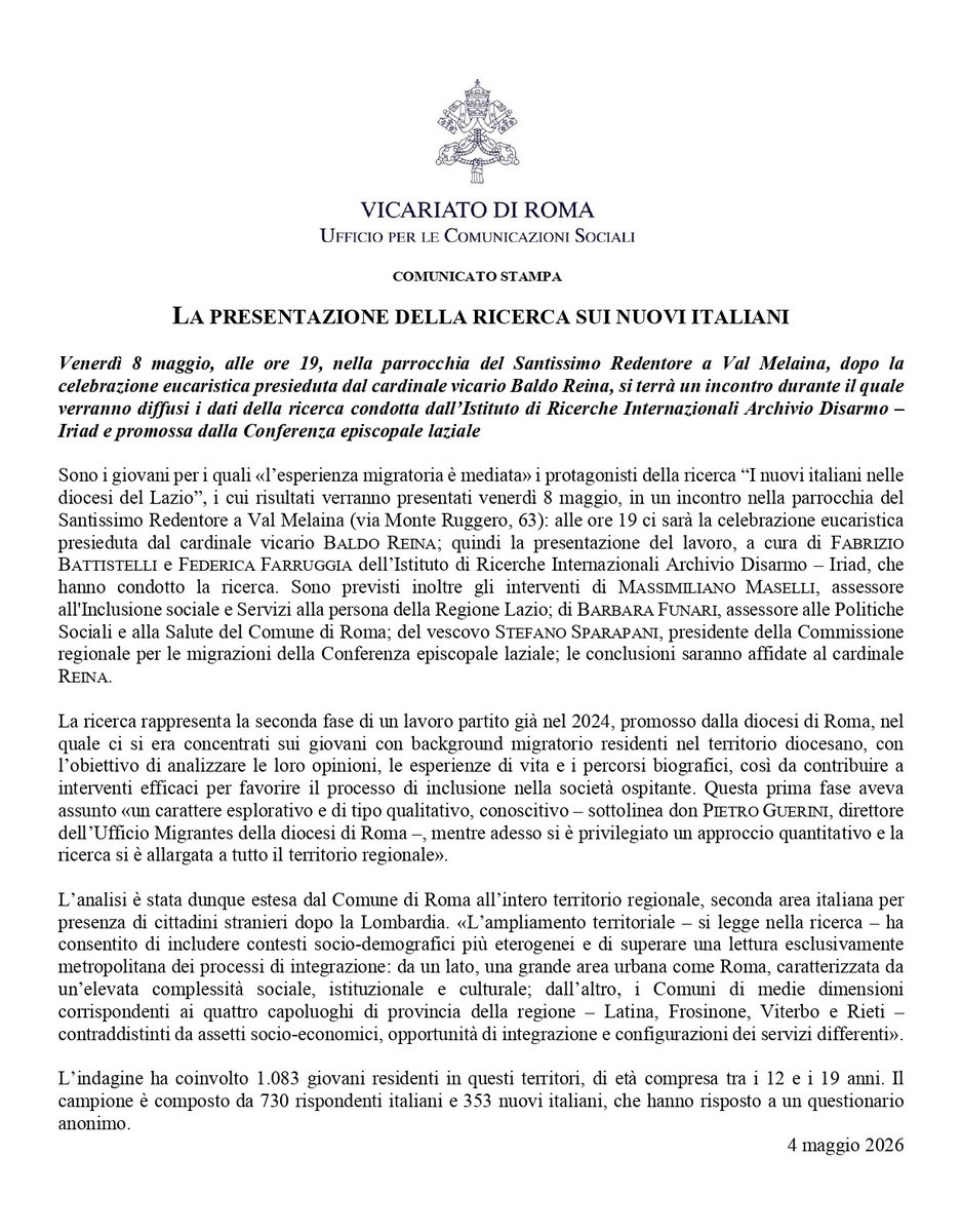 Diocesi di Roma tweet media