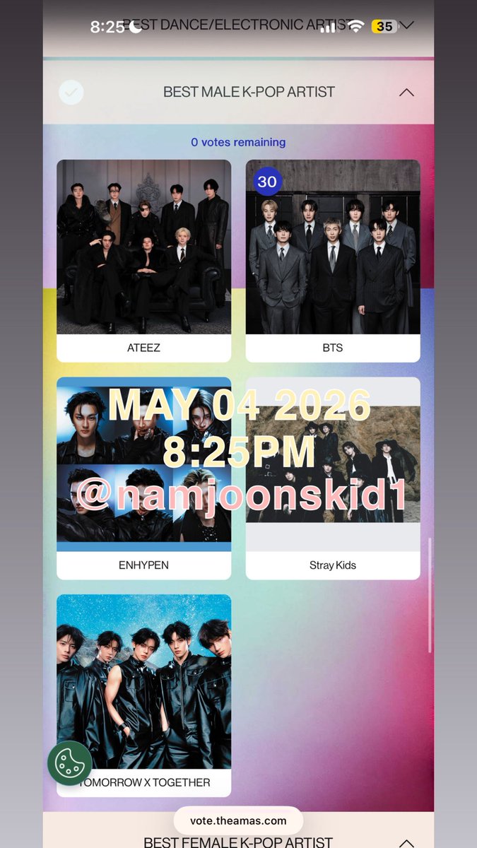 <a href="/eyzra_jeon/">•|ézra|•⁷ IS LAUGHING AT YOUR STUPIDITY</a> “I am from #GDM1 and I am voting for BTS on Amas
#amavotingbattle
#eyzrajamstillgood”