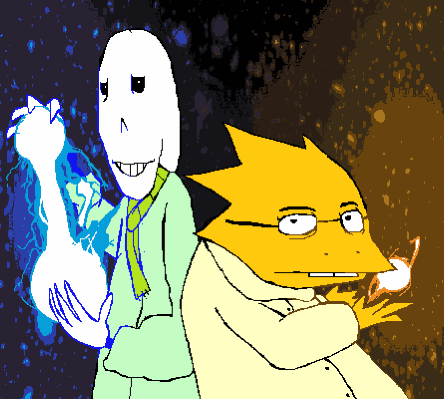 got a stroke off a genius and drew this like 2 days later i dont know how to draw alphys #gaster #alphys #undertale