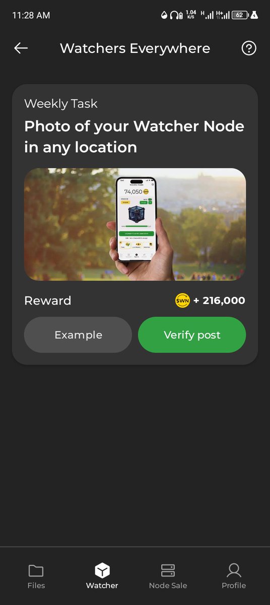 Hello, wanted to invite you to this crypto app I’ve been using. If you join with my code, you’ll get 1,000 $WN and I get a bonus too.

DeNet Storage &amp; Watcher Node is free, official app from the team behind a decentralized storage network with over 6 links.denet.app/mobile?referre…