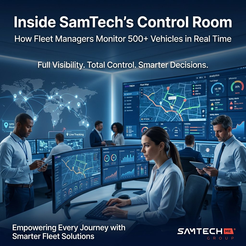 SamTechME's tweet photo. Inside SamTech’s control room 500+ vehicles. 
Real-time visibility. 
Smarter decisions.

👉 Ready to upgrade your fleet operations? Call us at 8002511 

#FleetManagement #IoT #Telematics #Logistics #SmartFleet #SamTech https://t.co/r3u4etjt0s