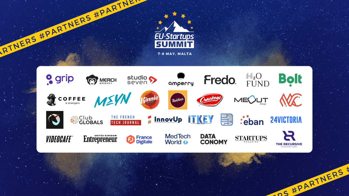 EU_Startups's tweet photo. Only 3 days left before we kick things off! ✨ We want to give a big thank you to the partners supporting this year’s edition 🔥 Your backing helps us bring together founders, investors, corporates, policymakers, and startup enthusiasts for two days of ideas, connections, and opportunities!