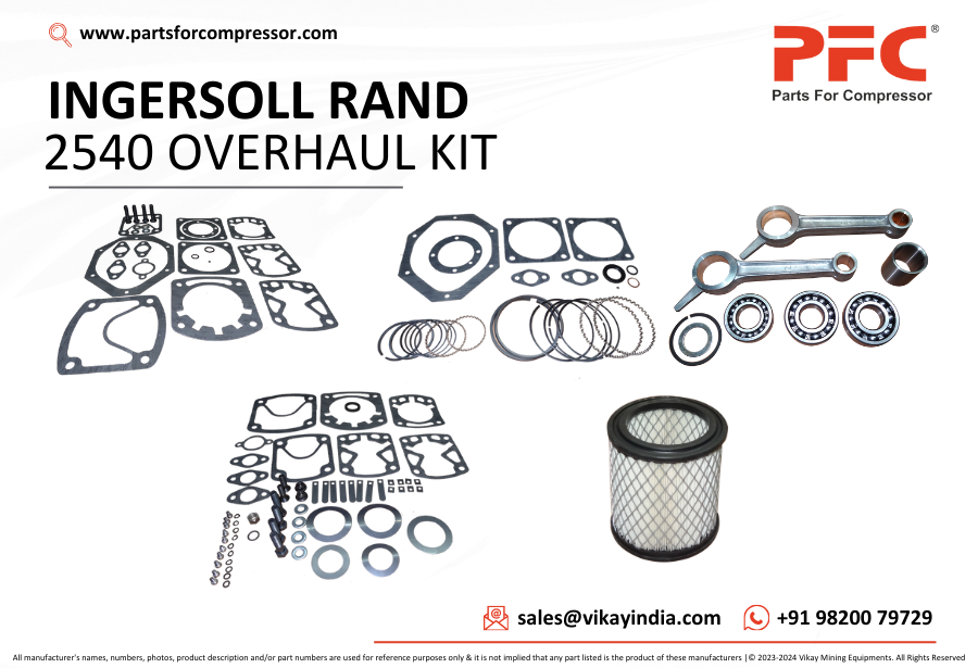 PartsForComp's tweet photo. PFC - Parts For Compressor has been providing Ingersoll Rand Type 30 2540 Overhaul Kits to its various clients worldwide. If you are also looking for the most reliable and authentic spare parts for your machines.

Product Link: https://t.co/pcKfcebJuF
Email: sales@vikayindia.com https://t.co/BXRd3MMHjG