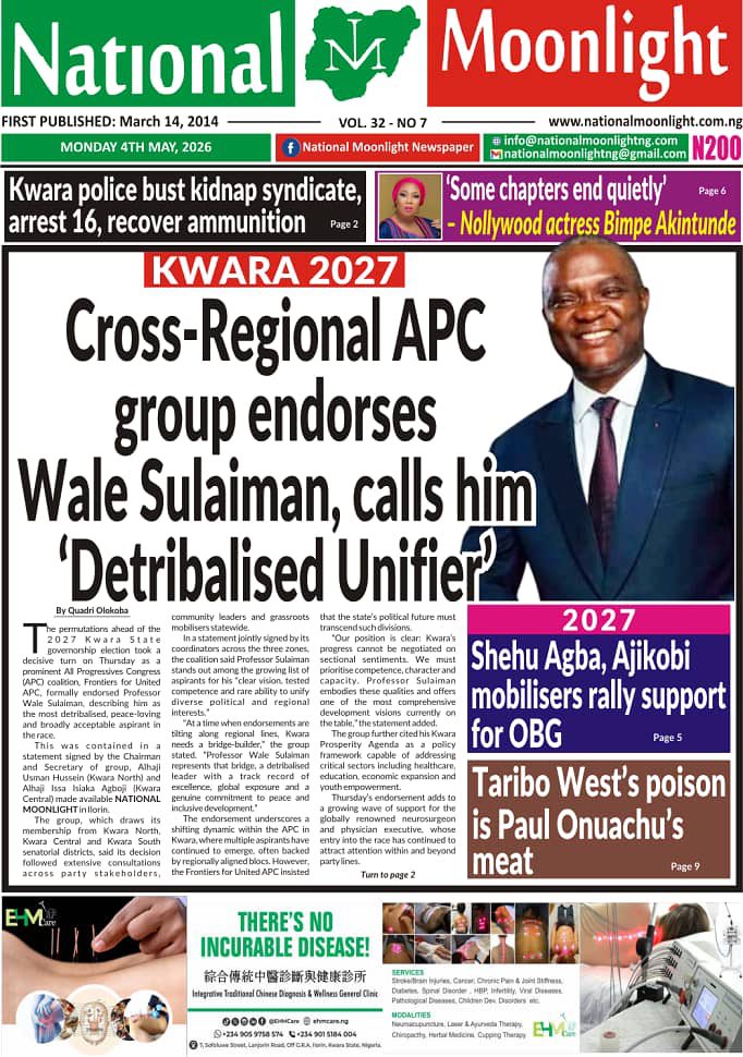 MediaProf26771's tweet photo. Kwara 2027: Cross-Regional APC Group Endorses Wale Sulaiman, Calls Him ‘Detribalised Unifier’ https://t.co/TjFnQij0eW
