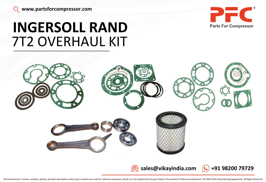 PartsForComp's tweet photo. PFC - Parts For Compressor has been providing Ingersoll Rand Type 30 7T2 Overhaul Kits to its various clients worldwide. If you are also looking for the most reliable and authentic spare parts for your machines.

Product Link: https://t.co/zan3x7KDYf
Email: sales@vikayindia.com https://t.co/qB2A1PKq7g