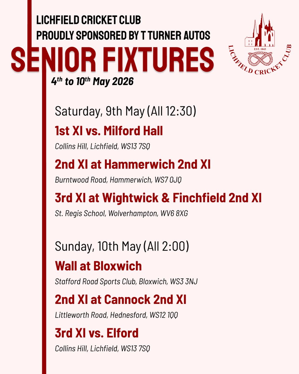 Lichfield Cricket Club tweet media