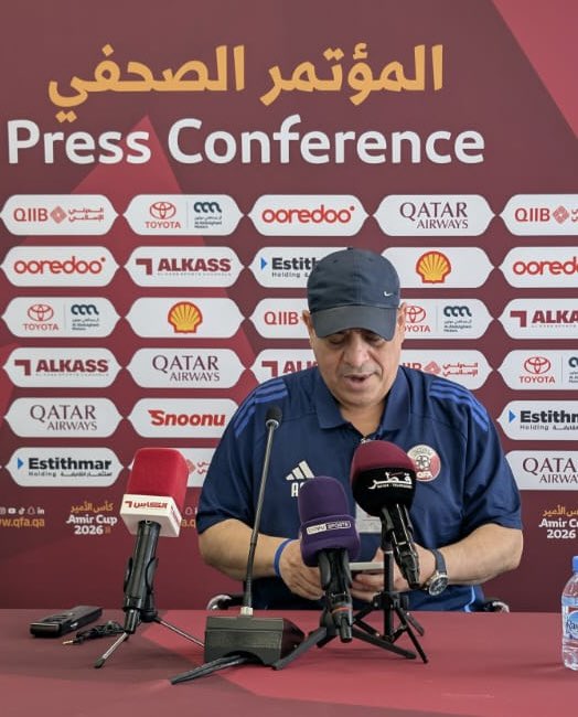 Aabuhamar's tweet photo. Here we go #EmirCup semi-final press conference #Qatar ๐ถ๐ฆ https://t.co/DU1UmAAkxP