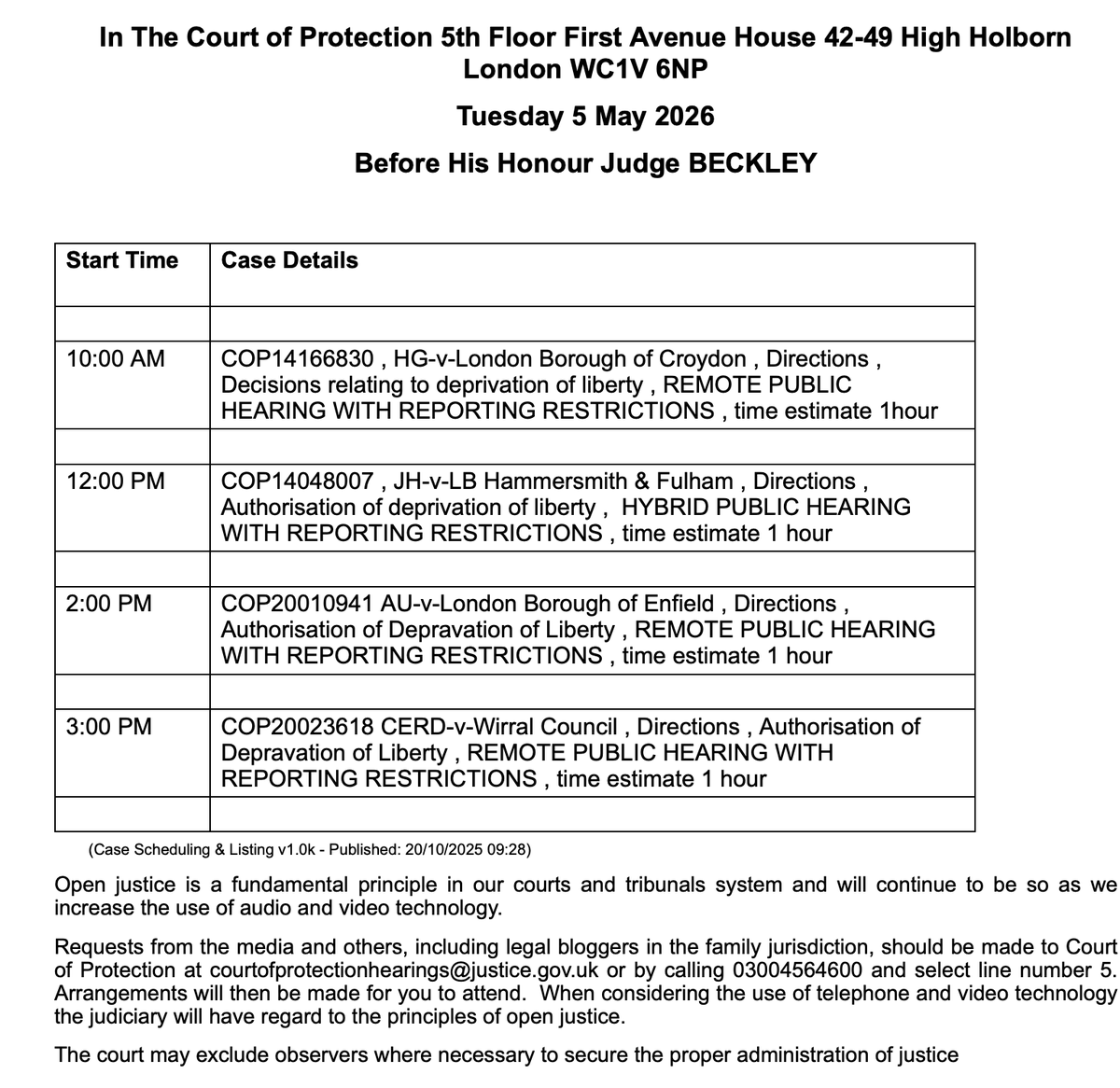 Open Justice Court of Protection Project tweet media