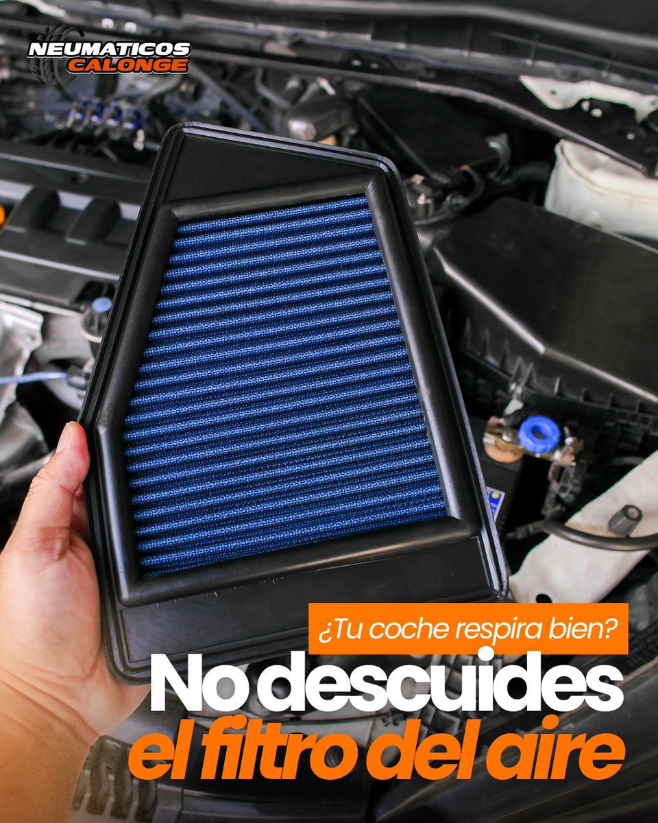neumaticalonge's tweet photo. ¿TU COCHE RESPIRA BIEN? NO DESCUIDES EL FILTRO DE AIRE 🌬️🚗

Termina abril y, con el polen y el polvo en suspensión, el filtro de aire de tu motor puede estar pidiendo auxilio. Si cuidas tu coche, sabes que este componente es vital:

✅ Evita el desgaste prematuro https://t.co/S05QTKAhOj