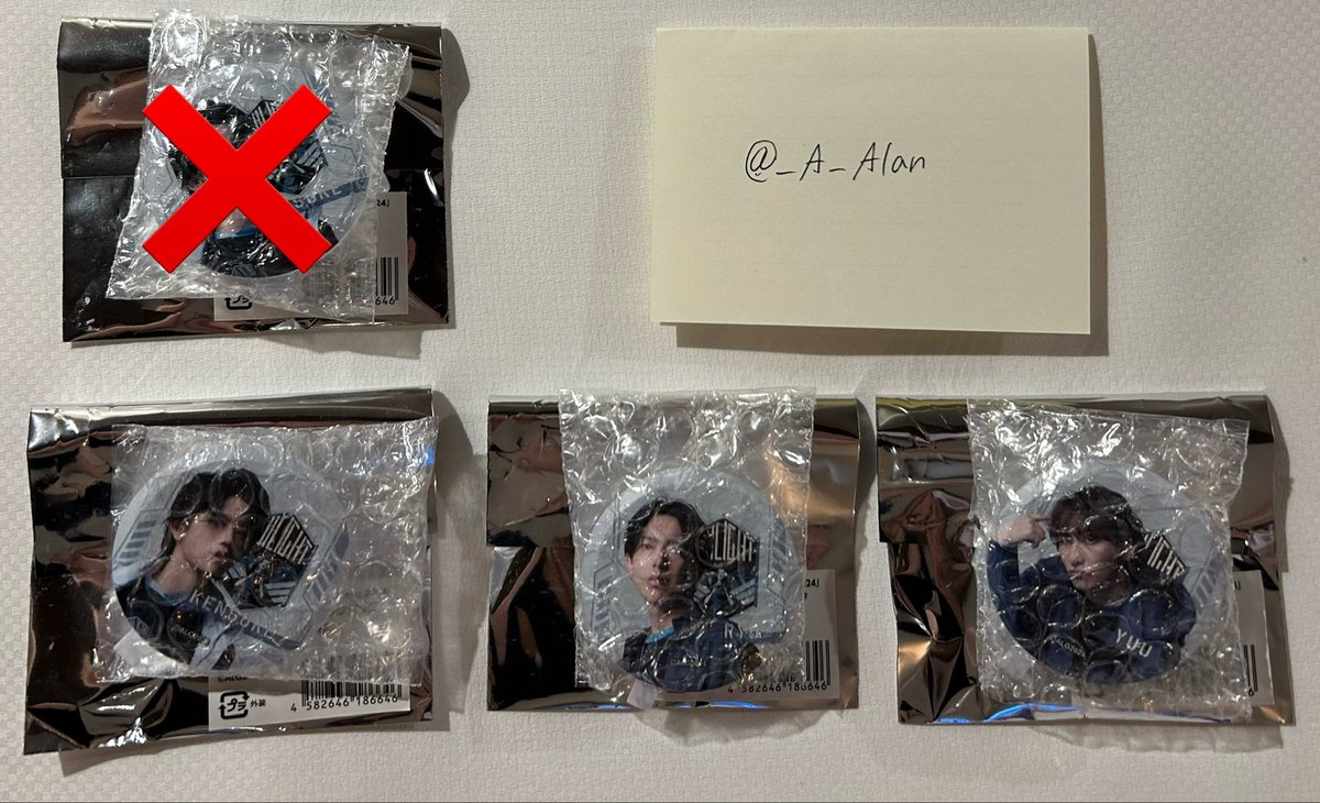 _A_Alan's tweet photo. @1【交換】
ACTORS LEAGUE in Games
アクターズリーグinゲーム

《譲》
ライティングバッジ アキラほか画像
ヘアゴム ツバサ
ミニスロットキーホルダー ミズキ

《求》アラン
ランダムメタルカード ランダムステッカー

6/7名古屋手渡しまたは郵送希望です
お心あたりのある方はご連絡お願いいたします https://t.co/qzOTePNIQJ