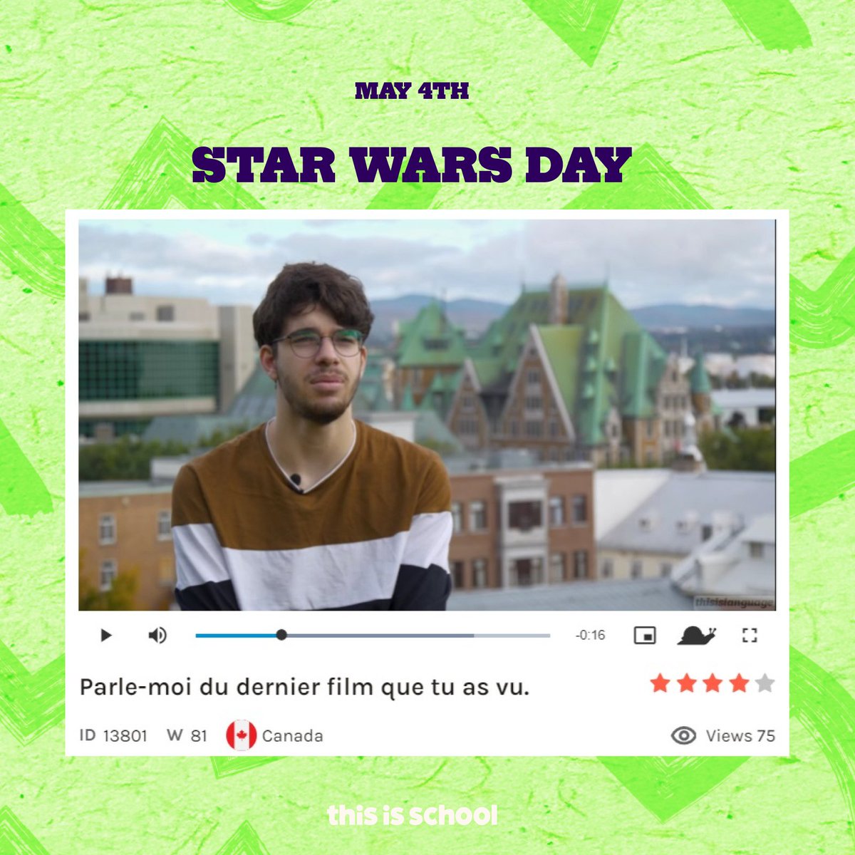 thisis_school's tweet photo. Things you didn't know This is School could do, part 3048:

Make Star Wars part of your French lessons 😎 https://t.co/ATvWcVM9vv