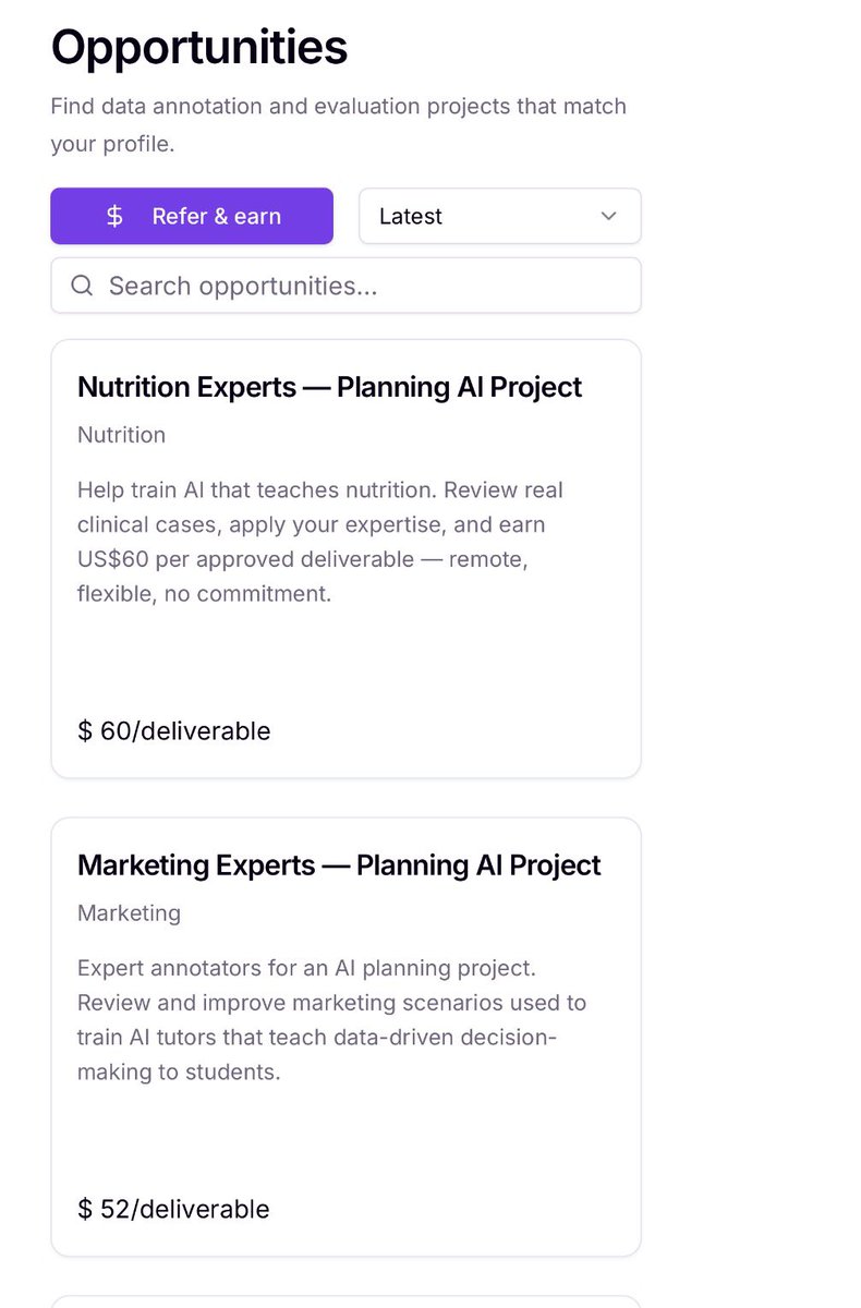 $30 → more than $50 per hour and open to Nigerians.

Lots of opportunities on Vetto for roles many of you already fit into.

Worth checking out. There’s no need to sleep on high paying AI jobs.

Apply here: work.vetto.ai/opportunities

Good luck ✨