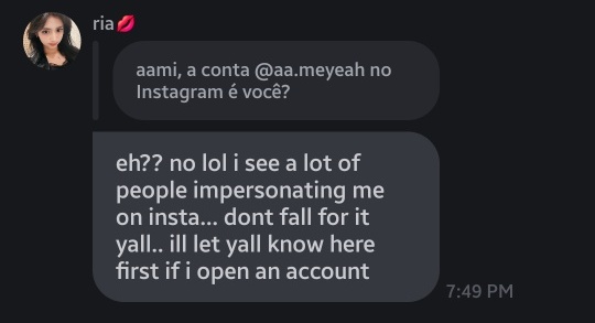 tiger_xin_news's tweet image. #update #fromm(03.05.26)~

🩷~ Aami, is the account @aa.meyeah on Instagram you?

🐯~ eh?? no lol i see a lot of people impersonating me on insta... dont fall for it yall.. ill let yall know here first if i open an account

#XIN #ARIA