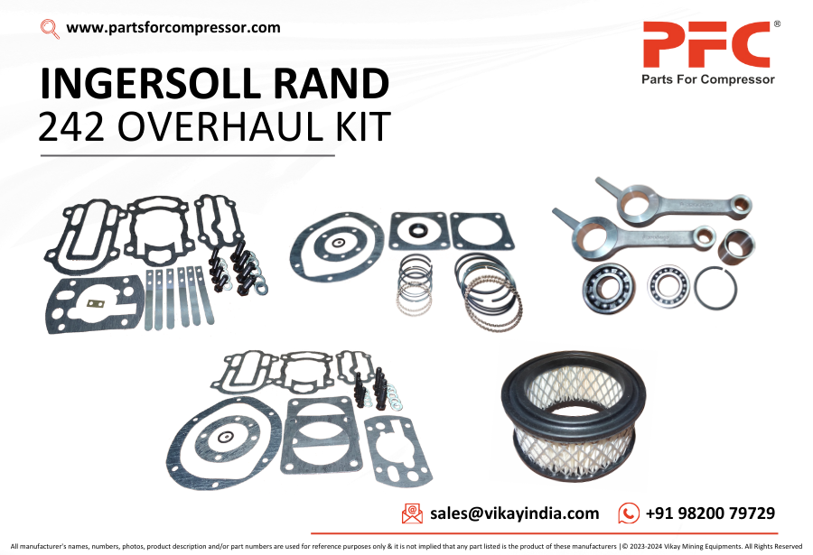 PartsForComp's tweet photo. PFC - Parts For Compressor has been providing Ingersoll Rand Type 30 242 Overhaul Kits to its various clients worldwide. If you are also looking for the most reliable and authentic spare parts for your machines.

Product Link: https://t.co/ylCBCAgBet
Email: sales@vikayindia.com https://t.co/hFj52srYiW