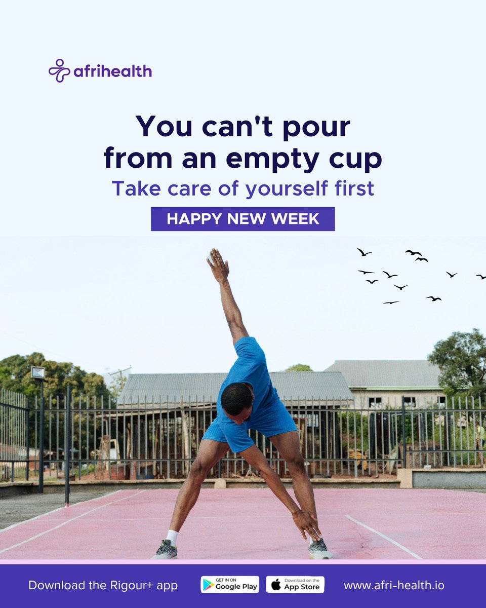 afrihealthltd's tweet image. You can’t pour from an empty cup. 💜
Take care of yourself first, your health comes first, always.

Happy New Week ✨
#Afrihealth #SelfCare #NewWeekMotivation