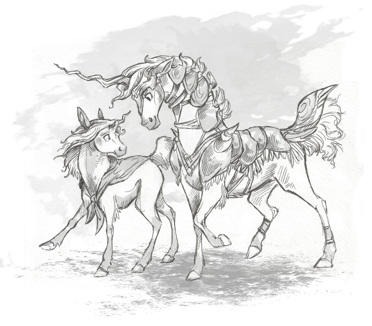 Taski_Guru's tweet image. Line art of fantasy equine knight adoptables (closed)
#lineart #mare #unicorns #line_art #seasonedwarrior #horseoc #draft_horse