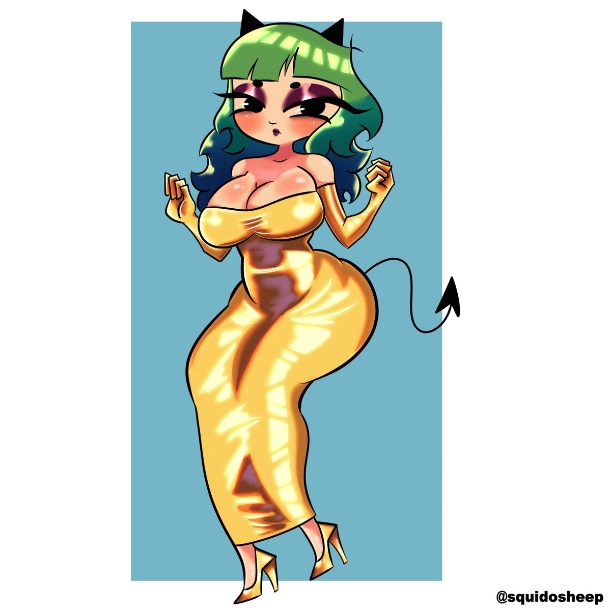 SquidoSheep's tweet photo. bit late for golden week, but what about a dress instead of a bikini https://t.co/lExKtCvpYK