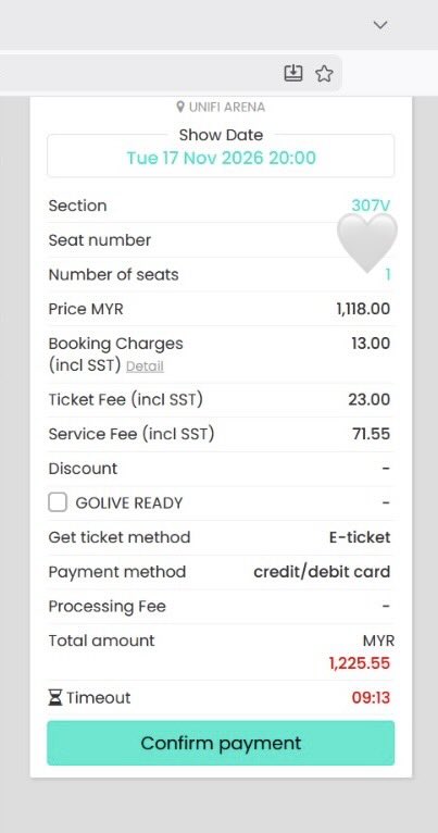 psxoxomy's tweet photo. happy tu happy nak inform customer kita secured ticket 5SOS.. tapi lagi ketar ketir nak inform customer service fee golive mahal nak mampus 😭😭 #5SOSinKL #5SOSinMY #5SecondsofSummerInKL https://t.co/2ezTtyFXeg