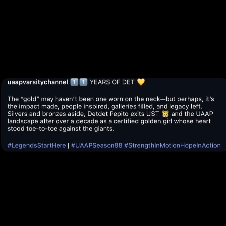 And once again, I’m back to day one of missing UAAP Detdet Pepito. 🥹