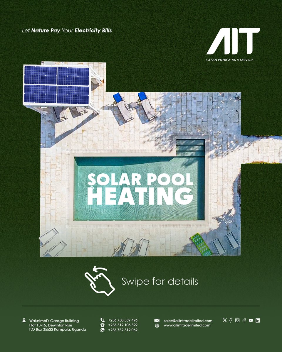 Allintrade's tweet photo. Have you heard of this before?
We will turn the light on 💡💡
#SolarPoolHeater #AITSolarSolutions #SolarEducation https://t.co/9Ns9iCgbg5