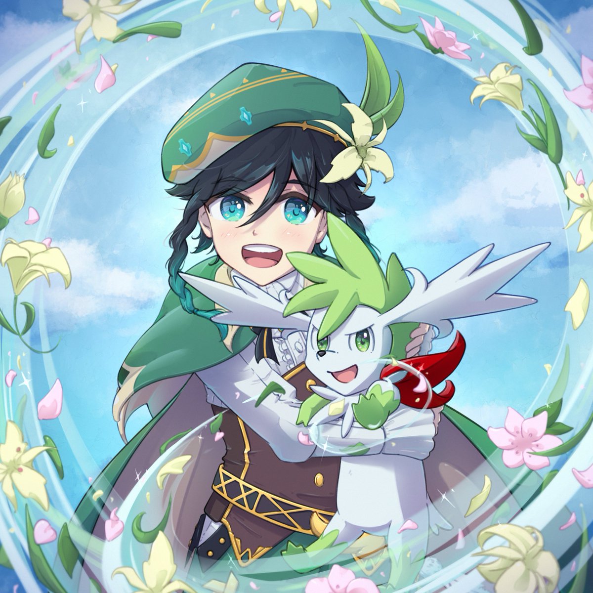 theTopSpud's tweet photo. Finally completing a new drawing after a while

#温迪 #Venti #ウェンティ #原神 #Genshin #GenshinImpact #shaymin #シェイミ https://t.co/901zSekESu