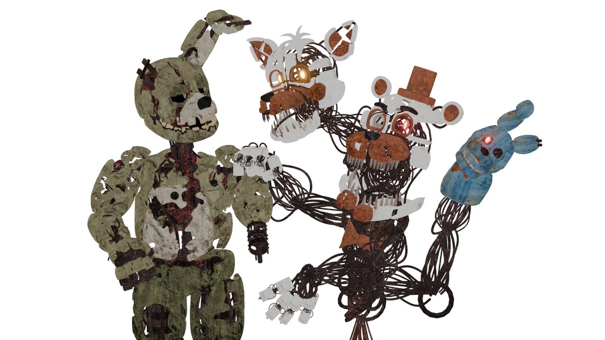 Jul09_21's tweet image. The spaghetti boy is FINISHED!! Hope everybody likes him too!! 
 #fnaf #Blender #3d