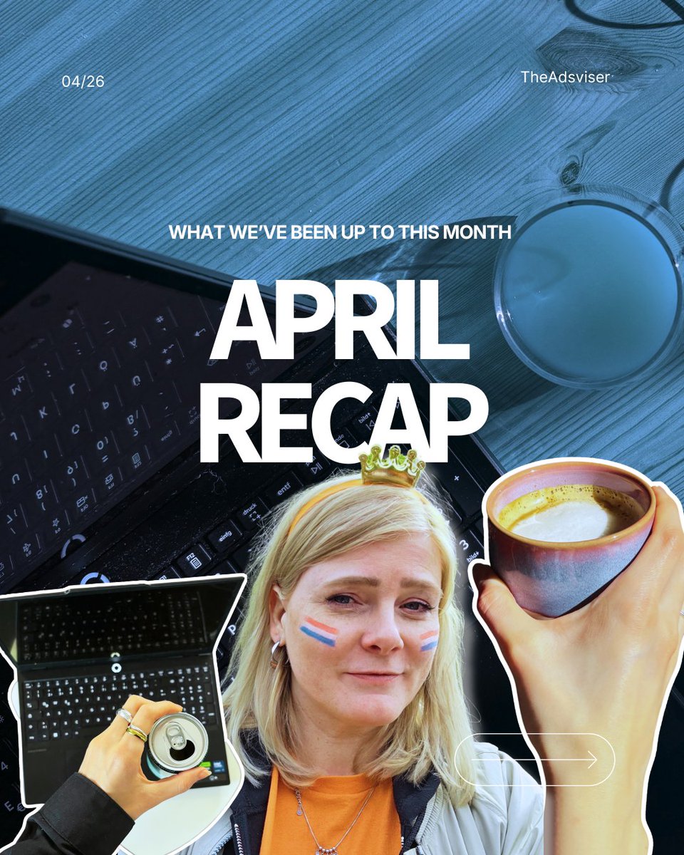 theadsviser's tweet image. April Recap ✨
Von Office-Upgrade bis unterwegs in Groningen ✨👥
Ein Monat mit vielen Eindrücken, Events und Zeit im Team.😍

#aprilrecap #agencylife #teamwork #behindthescenes #marketinglife