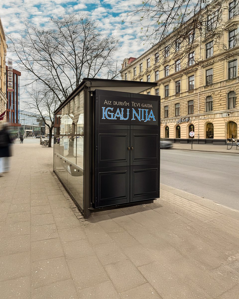 JCDecauxGlobal's tweet photo. JCDecaux Latvija transported passers-by into a modern-day fairy tale, showing how accessible adventures in Estonia can be. Inspired from the world of Narnia, the display featured a faithful replica of the iconic wardrobe door that echoed the film’s distinctive style.✨🚪 https://t.co/JRRUQZ5smI