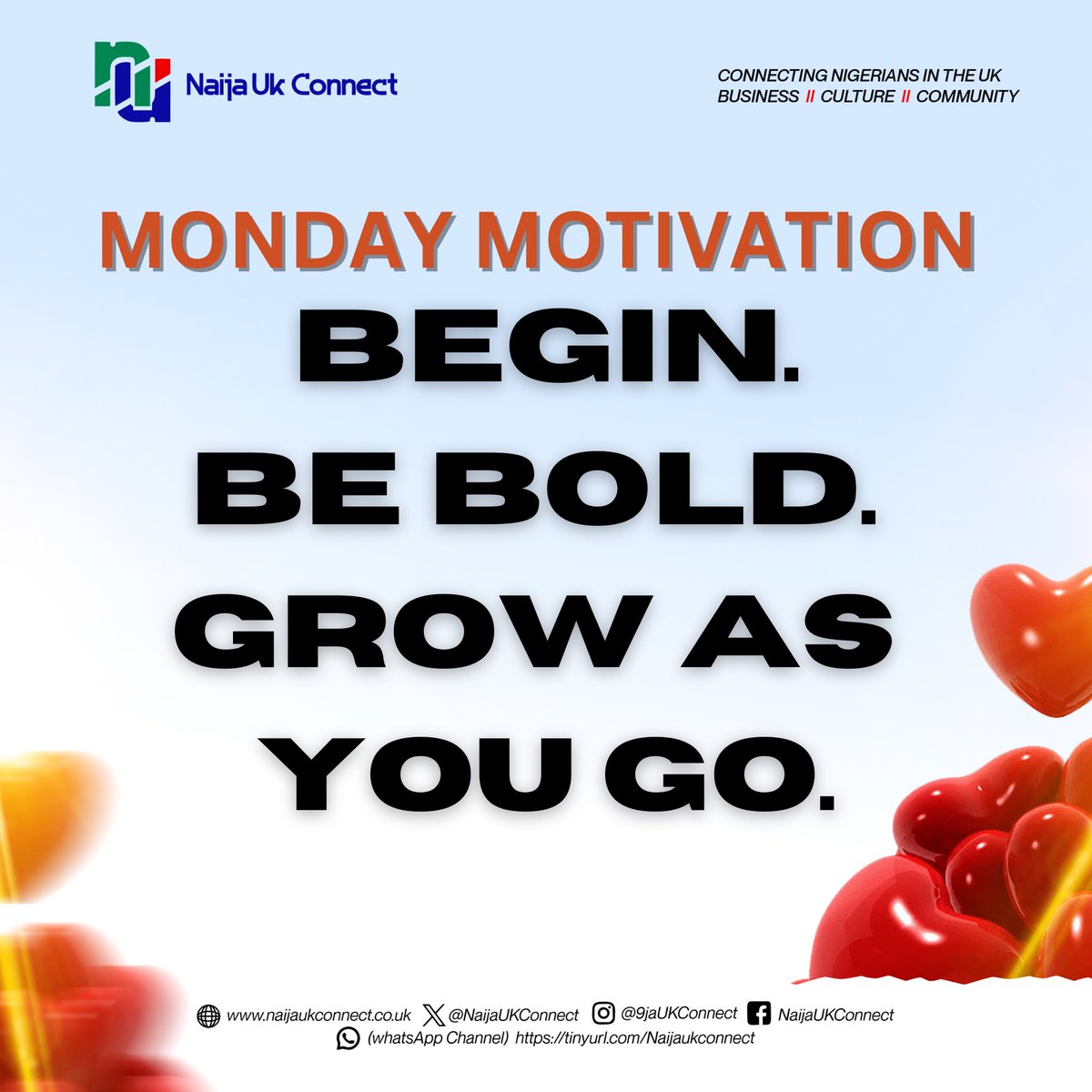 Naijaukconnect's tweet image. Life in the UK can feel like a lot—but don’t wait for perfect timing 🇳🇬✨
Start where you are, be bold with your steps, and allow yourself to learn along the way.

Progress over perfection. 💙
#NaijaUKConnect #DiasporaGrowth #BeBold #StartNow