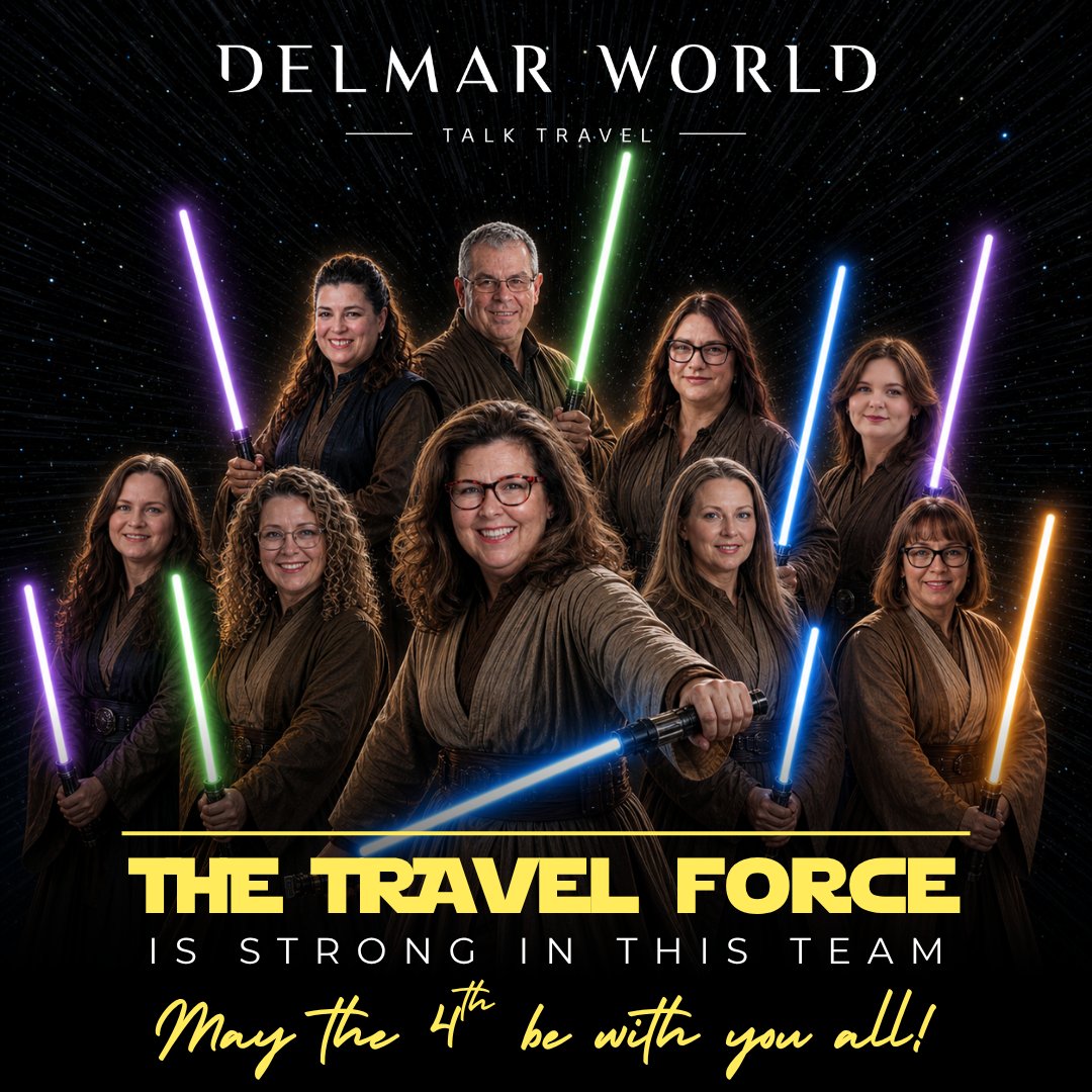 DelmarWorld's tweet photo. May the 4th be with you ✨

Happy Bank Holiday from all at Delmar World &amp; Perfect Cruises!

Our offices are closed today, but we’ll be back tomorrow ready to help with your next adventure 💜

#MayThe4thBeWithYou #BankHoliday https://t.co/6uB2eEee1S
