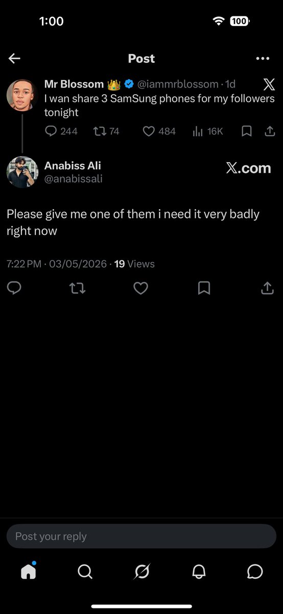 anabissali's tweet photo. @iammrblossom Hi after 24 hours i have exactly 0 likes please give me one phone please please please https://t.co/OwqEzIwp7W