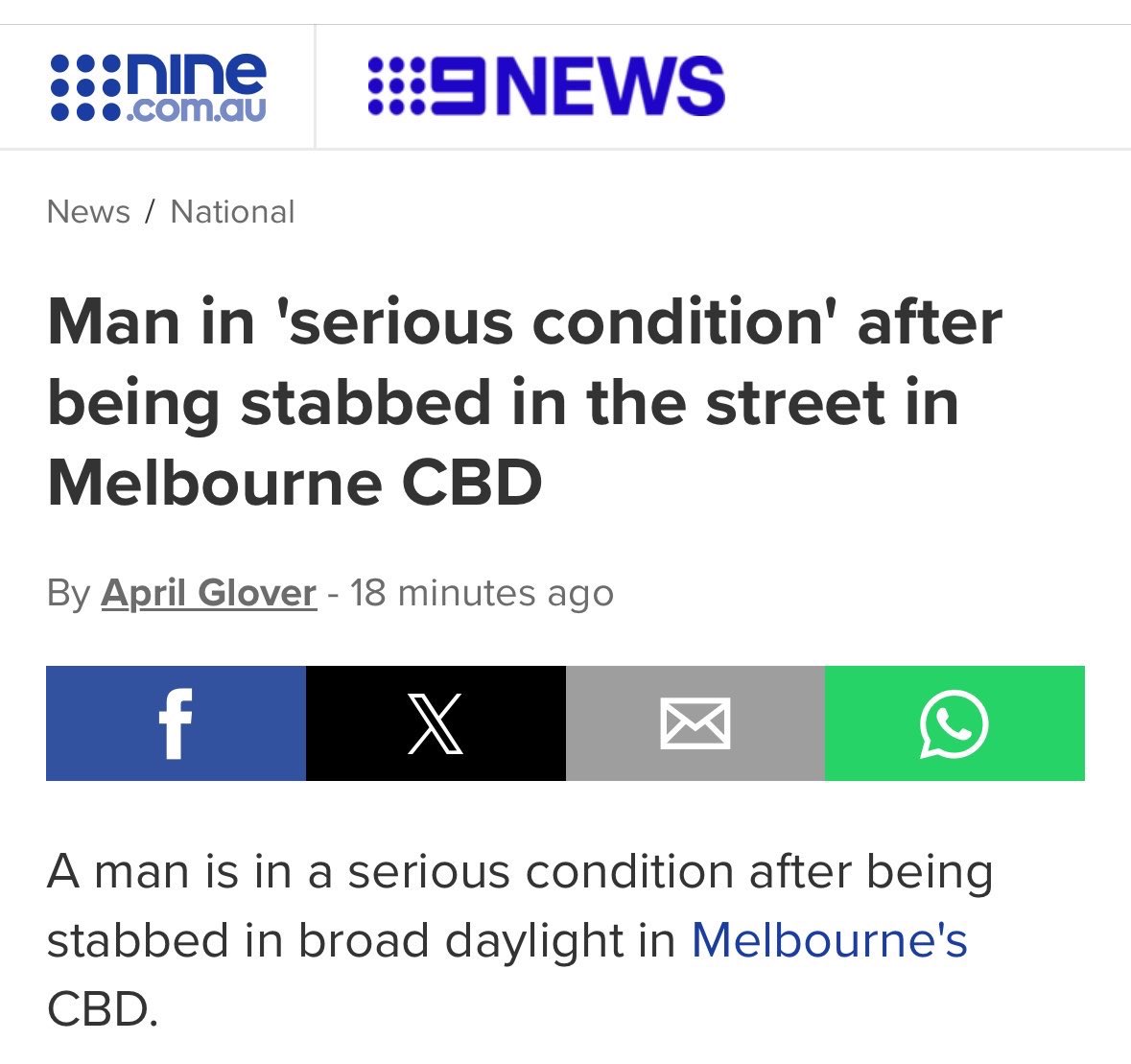 doonanolan's tweet photo. Aah that explains it😢

Was heading back to Southern Cross &amp; noticed something had occurred in our wonderfully safe CBD 

Got a week long stint in the CBD … what will tomorrow bring?
#jointsrooted https://t.co/OHfRqLX0sp