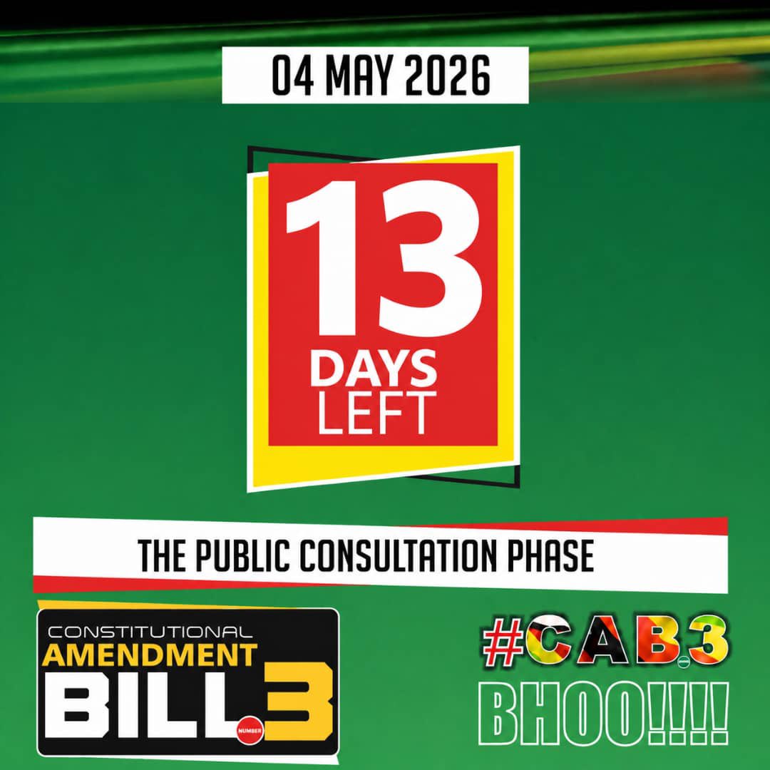 JumaMwakalobo's tweet image. 13 days and counting 🇿🇼

The #CA3 engagement window is closing fast. Now is the time to read, understand, and submit your views.

Don’t sit on the sidelines be part of the process shaping Zimbabwe’s future.

📧 bills@parlzim.gov.zw
#KnowYourBill #Vision2030